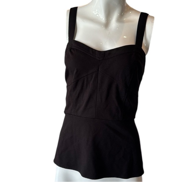 CAbi 552 Over The Moon Charcoal Gray Ponte Bustier Peplum Top Size 6 - Picture 4 of 15